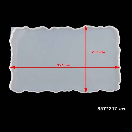 Epoksi Silikon Dalgalı Tepsi  Kalıbı Dikdörtgen 21.7X35.7 CM