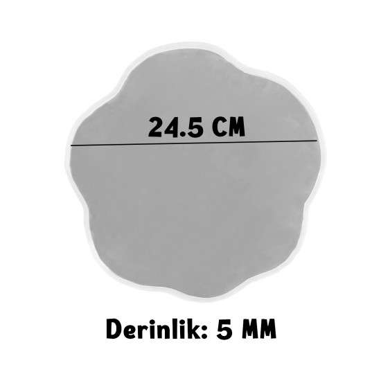 Epoksi Silikon Kalıp YERLİ Nişan ve Söz Tepsi Kalıbı Papatya Model 24.5 CM