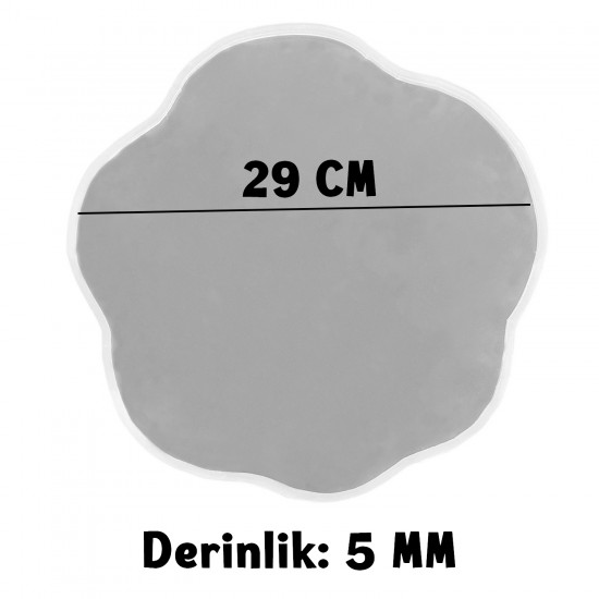 Epoksi Silikon Kalıp YERLİ Nişan ve Söz Tepsi Kalıbı Papatya Model 29 CM