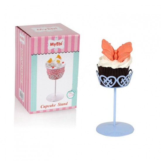 Tekli Metal Cupcake Standı Mavi