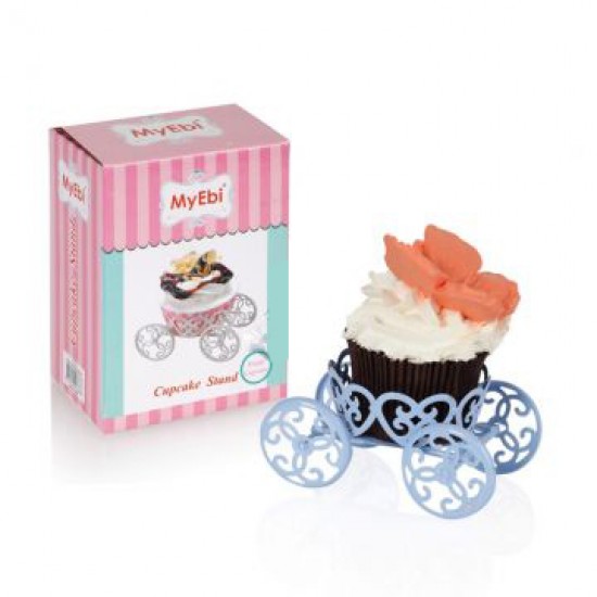 Tekli Metal Cupcake Standı Mavi