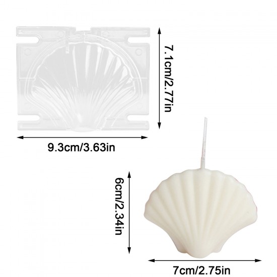 Poli Karbon Sert Plastik Shell Mum Kalıbı Küçük Boy 9,3X7,1 CM